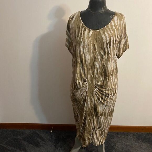 Peter Nygard Tan, White dress, size 1X - Picture 1 of 5
